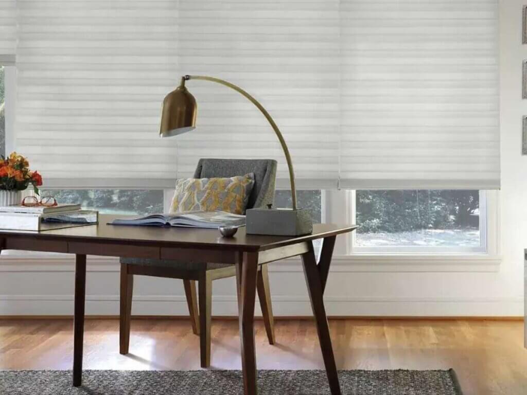 Hunter Douglas Cellular Shades in an office