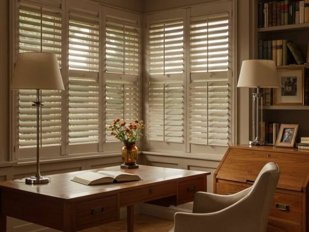 Taupe Shutters in an office
