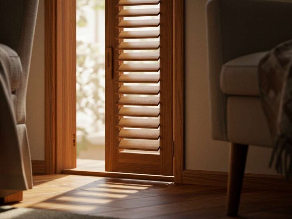 Wood Shutters in a room
