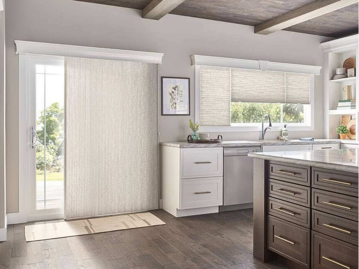 Graber Cellular Shades in Kitchen Sliding Door