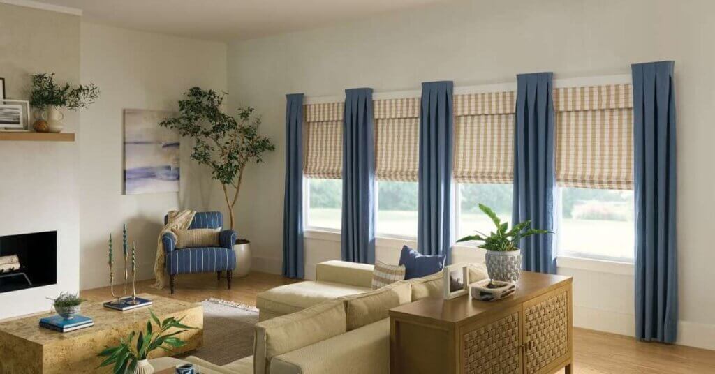Horizons Roman Shades w Side Panels