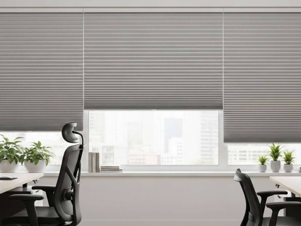 Cellular Shades in An Office