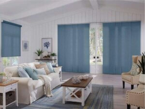 Roller Shades in a Living Room