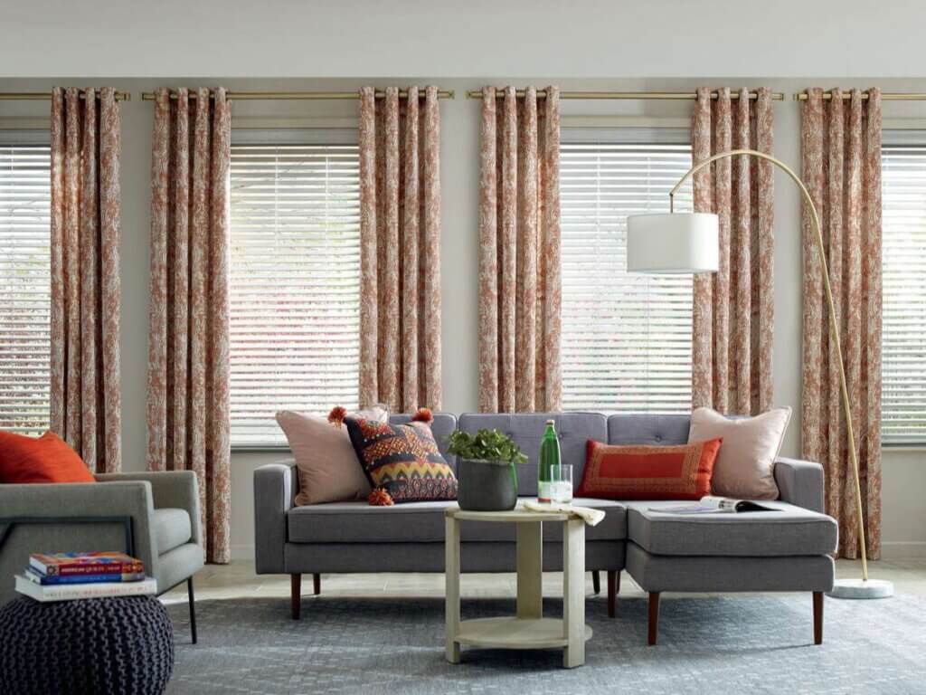 Printed Drapes Proper Hanging Hunter Douglas