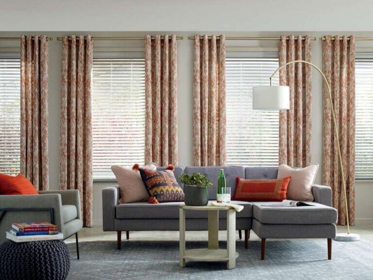 Printed Drapes Proper Hanging Hunter Douglas