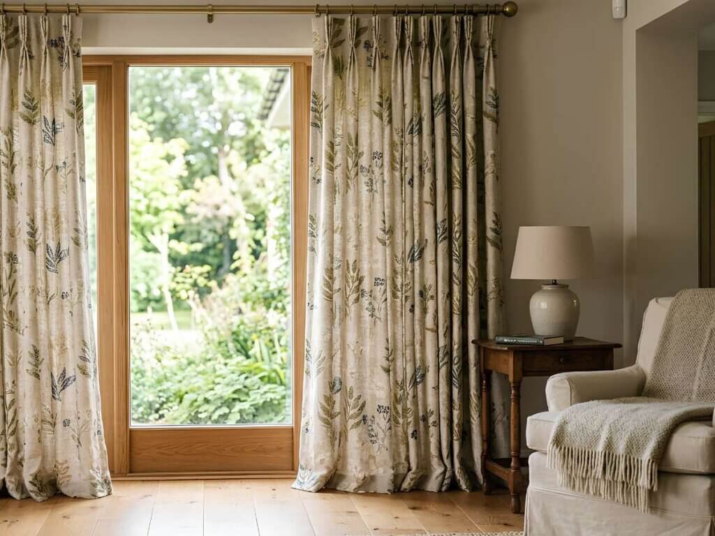 Printed Drapes Texture Accents